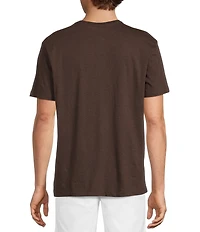 Roundtree & Yorke Solid Cloud Short Sleeve Henley Shirt
