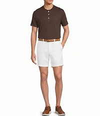 Roundtree & Yorke Solid Cloud Short Sleeve Henley Shirt