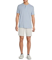 Roundtree & Yorke Solid Cloud Short Sleeve Henley Shirt