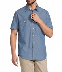Roundtree & Yorke Short Sleeve Solid Sport Shirt