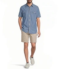 Roundtree & Yorke Short Sleeve Solid Sport Shirt