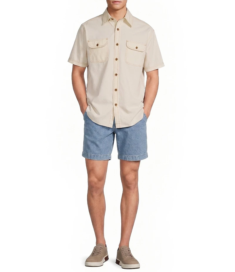 Roundtree & Yorke Short Sleeve Solid Sport Shirt