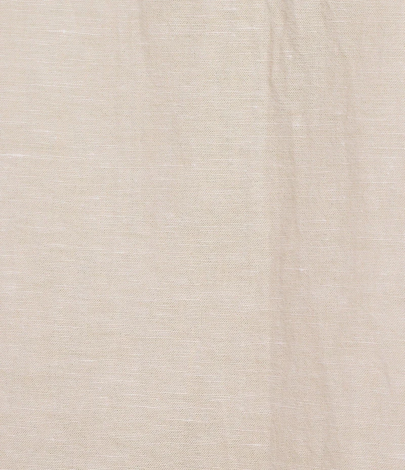 Roundtree & Yorke Short Sleeve Solid Linen Blend Button Front Sport Shirt