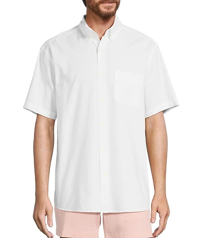 Roundtree & Yorke Short Sleeve Solid Oxford Sport Shirt