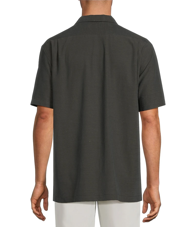 Roundtree & Yorke Short Sleeve Solid Polynosic Camp Sport Shirt