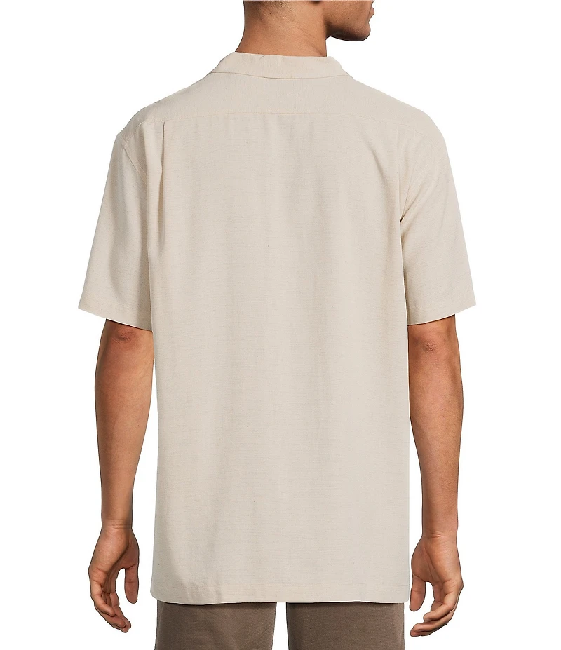 Roundtree & Yorke Short Sleeve Solid Polynosic Camp Sport Shirt