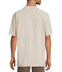 Roundtree & Yorke Short Sleeve Solid Polynosic Camp Sport Shirt