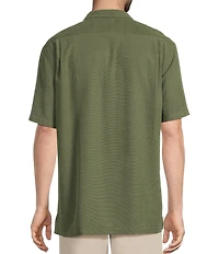 Roundtree & Yorke Short Sleeve Solid Polynosic Camp Sport Shirt