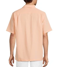 Roundtree & Yorke Short Sleeve Solid Polynosic Slub Sport Shirt