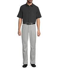 Roundtree & Yorke Short Sleeve Solid Polynosic Slub Sport Shirt