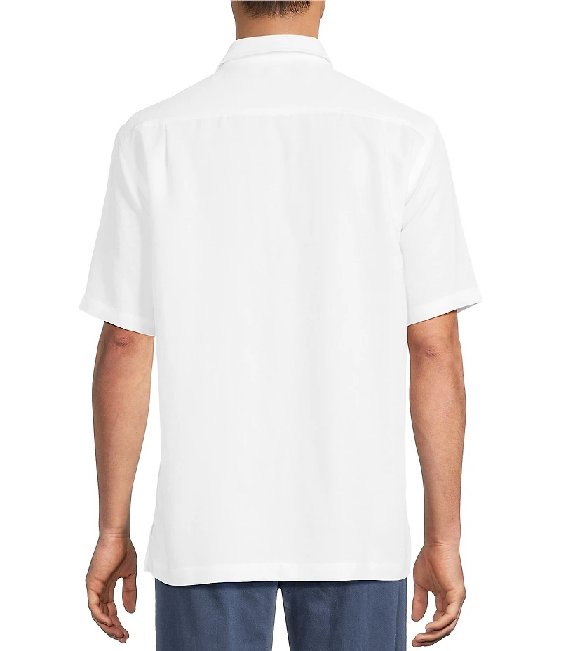 Roundtree & Yorke Short Sleeve Solid Polynosic Slub Sport Shirt