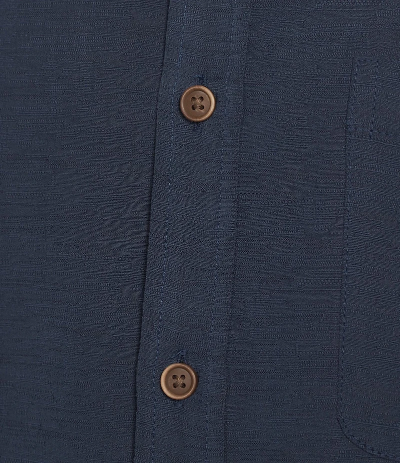 Roundtree & Yorke Short Sleeve Solid Polynosic Slub Sport Shirt