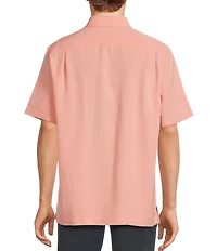 Roundtree & Yorke Short Sleeve Solid Slub Sport Shirt