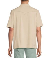 Roundtree & Yorke Short Sleeve Solid Western Polo
