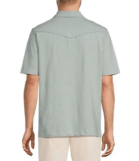 Roundtree & Yorke Short Sleeve Solid Western Polo