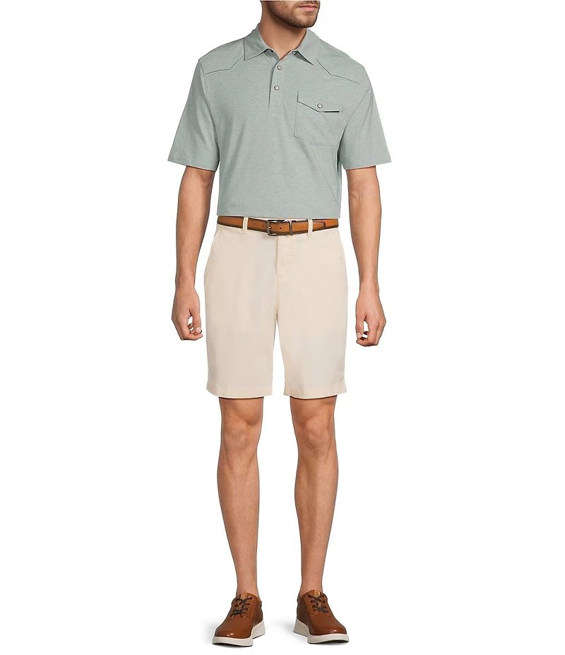 Roundtree & Yorke Short Sleeve Solid Western Polo