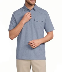 Roundtree & Yorke Short Sleeve Solid Western Polo