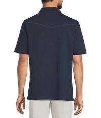 Roundtree & Yorke Short Sleeve Solid Western Polo