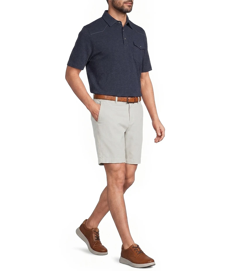 Roundtree & Yorke Short Sleeve Solid Western Polo