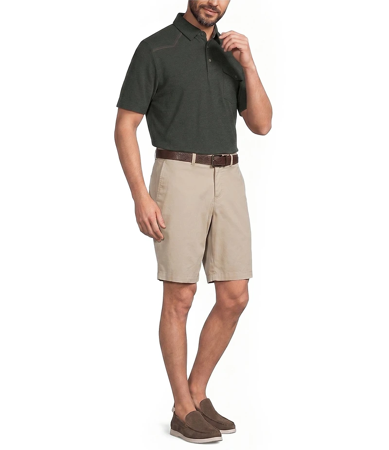 Roundtree & Yorke Short Sleeve Solid Western Polo