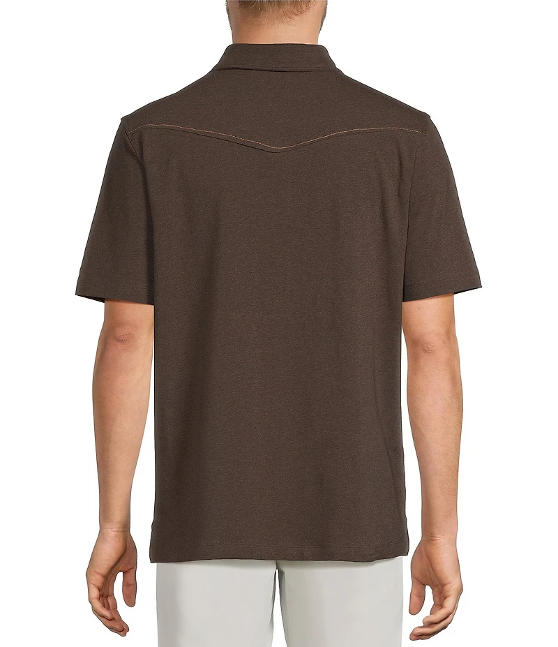 Roundtree & Yorke Short Sleeve Solid Western Polo