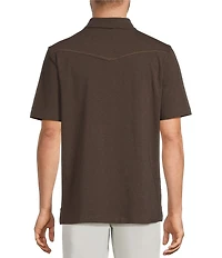 Roundtree & Yorke Short Sleeve Solid Western Polo