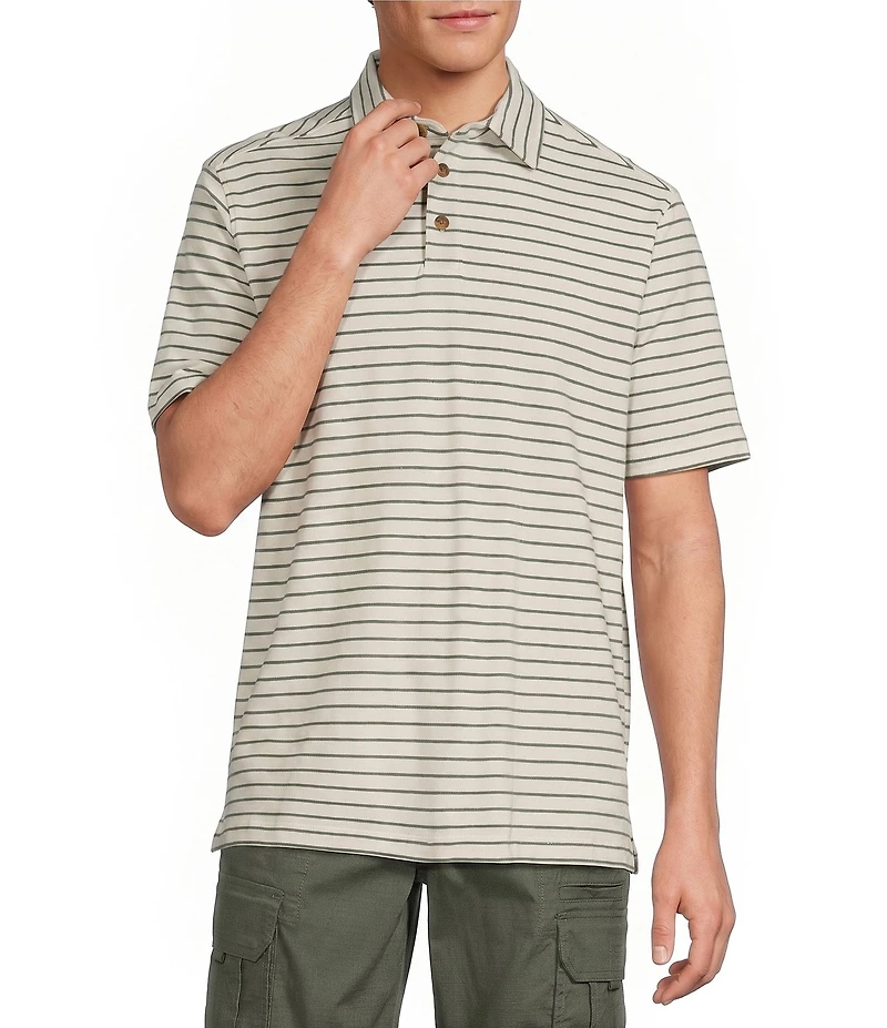 Roundtree & Yorke Short Sleeve Stripe Polo