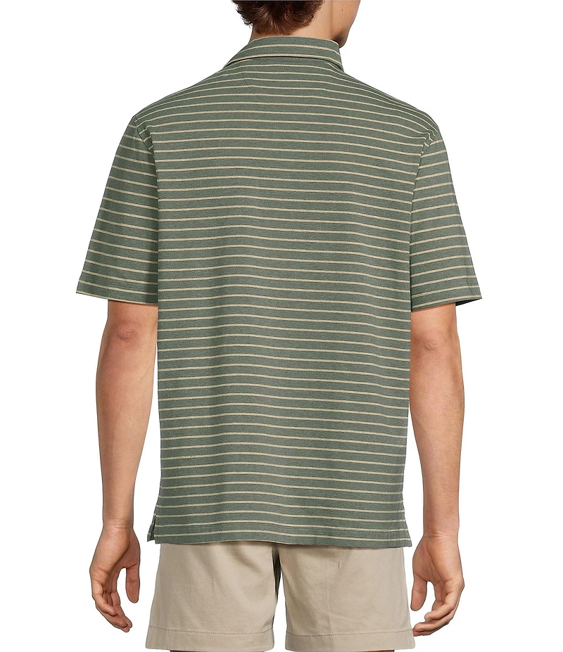Roundtree & Yorke Short Sleeve Stripe Polo
