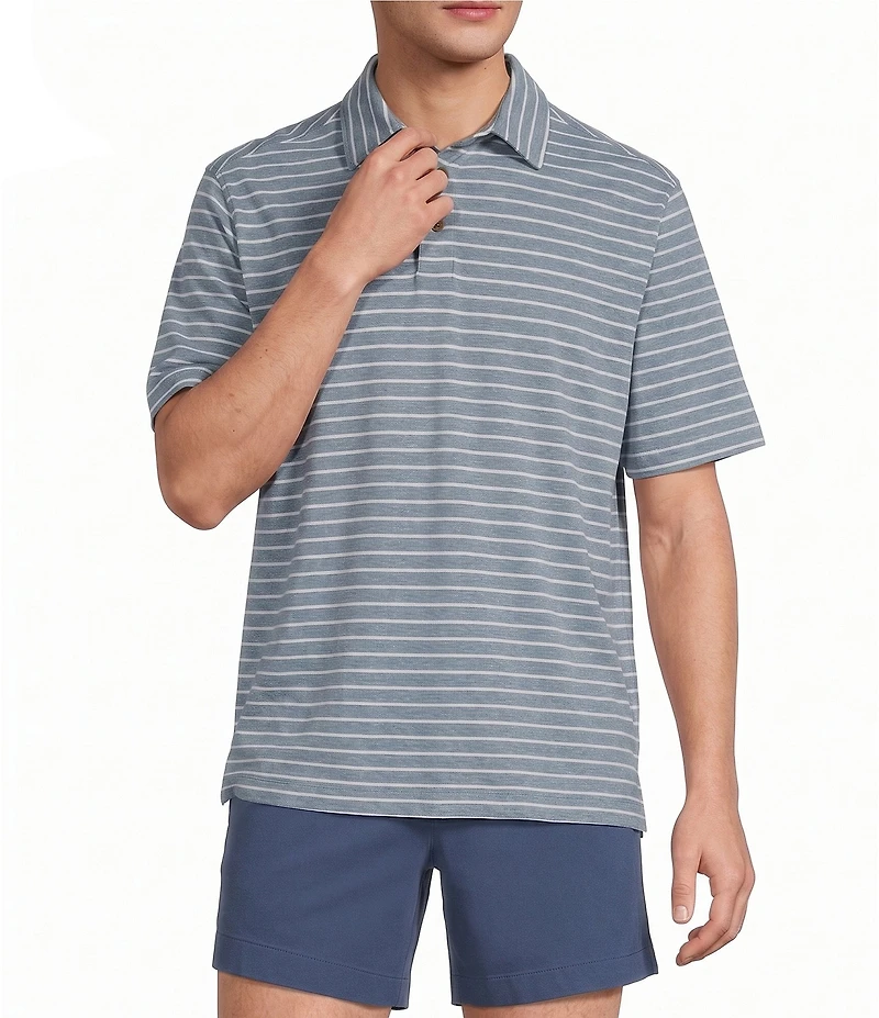 Roundtree & Yorke Short Sleeve Stripe Polo