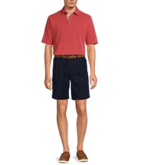 Roundtree & Yorke Short Sleeve Stripe Polynosic Polo Shirt