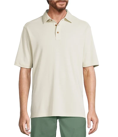 Roundtree & Yorke Short Sleeve Stripe Polynosic Polo Shirt