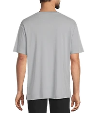Roundtree & Yorke Short Sleeve Striped V-Neck Knit Shirt
