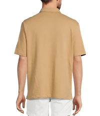 Roundtree & Yorke Short Sleeve Textured Solid Polo