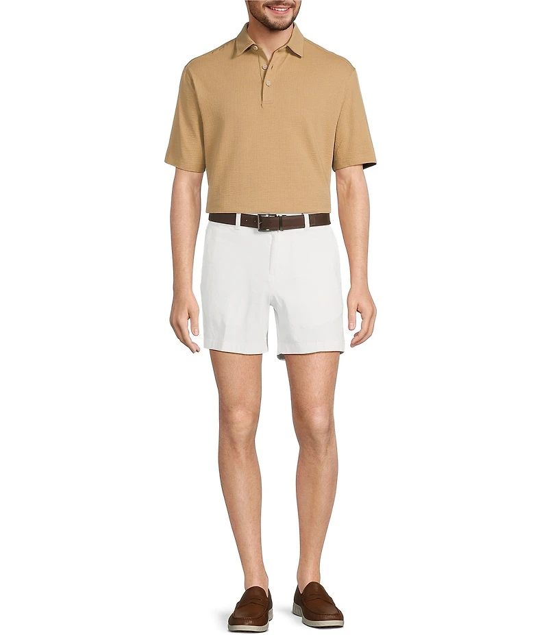 Roundtree & Yorke Short Sleeve Textured Solid Polo