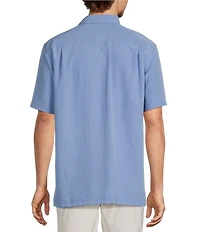 Roundtree & Yorke Short Sleeve Textured Solid Sport Shirt