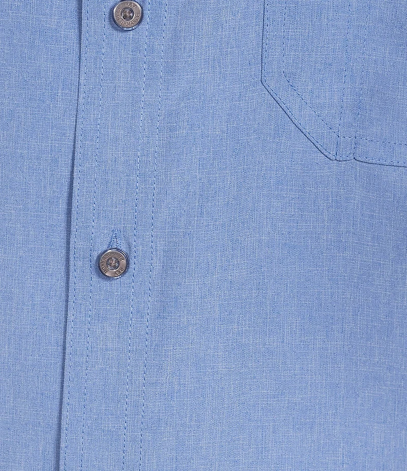 Roundtree & Yorke Short Sleeve Textured Solid Sport Shirt