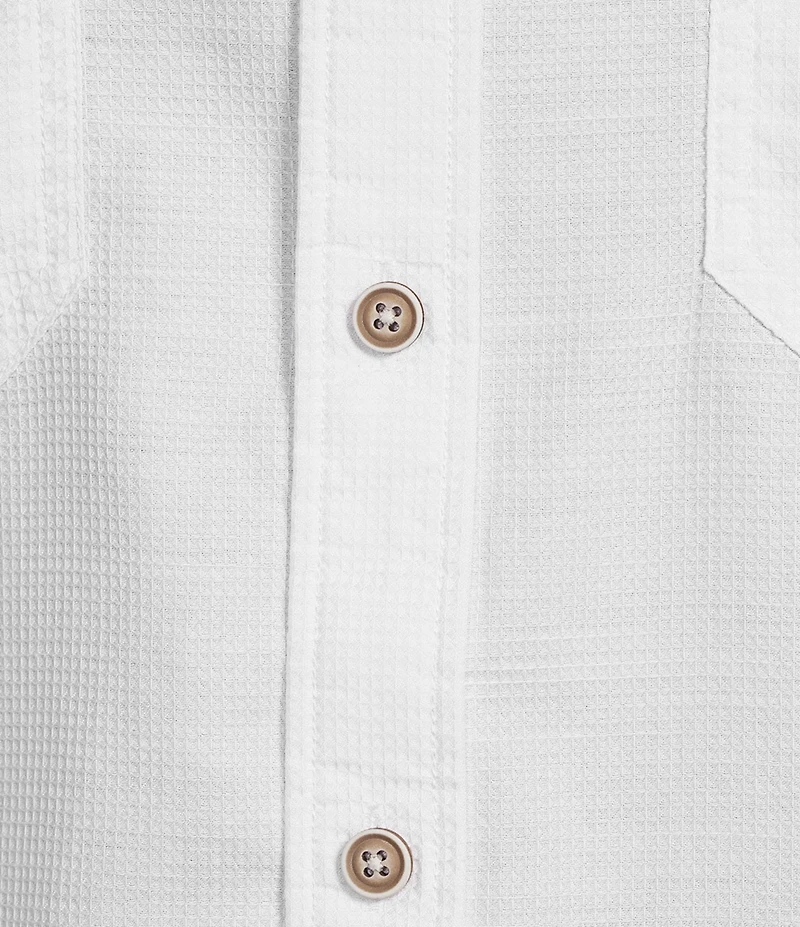 Roundtree & Yorke Short Sleeve Textured Solid Sport Shirt