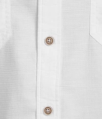 Roundtree & Yorke Short Sleeve Textured Solid Sport Shirt