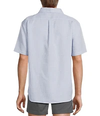 Roundtree & Yorke Short Sleeve Textured Solid Sport Shirt