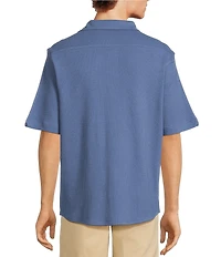 Roundtree & Yorke Short Sleeve Waffle Coatfront Shirt