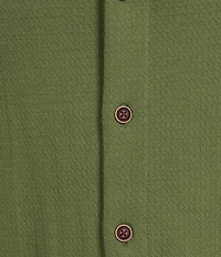 Roundtree & Yorke Short Sleeve Waffle Coatfront Shirt