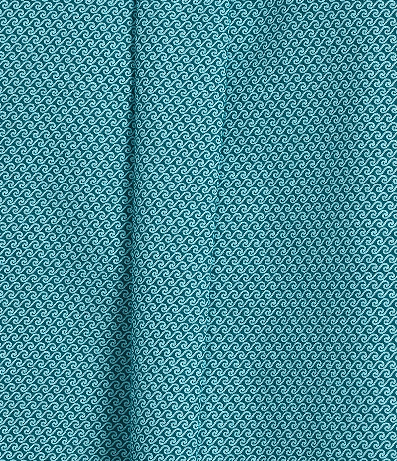 Roundtree & Yorke Short Sleeve Wave Print Poplin Sport Shirt