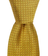 Roundtree & Yorke Smiths Solid 3 3/8#double; Woven Silk Tie