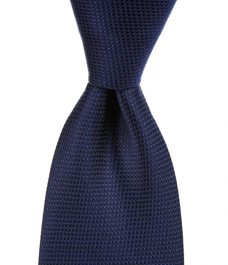Roundtree & Yorke Solid 3 3/8#double; Woven Silk Tie
