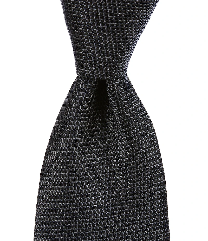 Roundtree & Yorke Solid 3 3/8#double; Woven Silk Tie