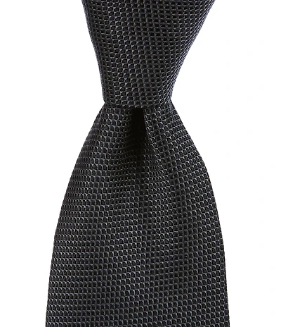 Roundtree & Yorke Solid 3 3/8#double; Woven Silk Tie