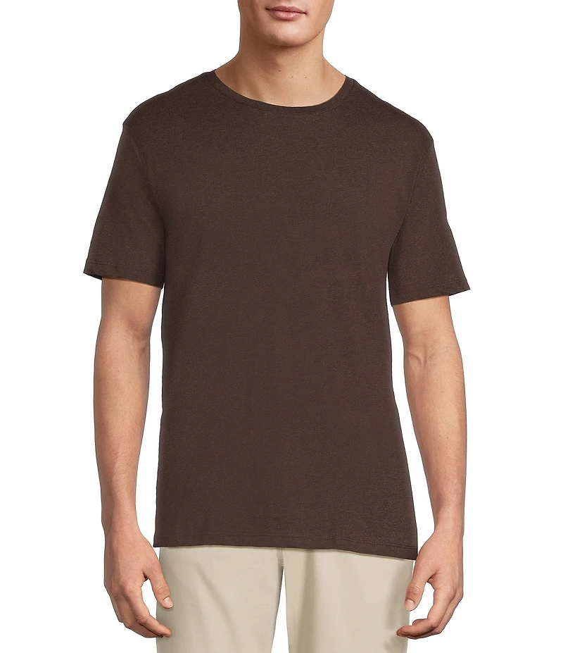 Roundtree & Yorke Solid Cloud Short Sleeve Crew Neck T-Shirt