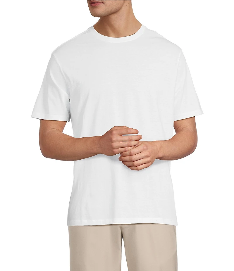 Roundtree & Yorke Solid Cloud Short Sleeve Crew Neck T-Shirt