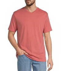 Roundtree & Yorke Solid Cloud Short Sleeve V-Neck T-Shirt