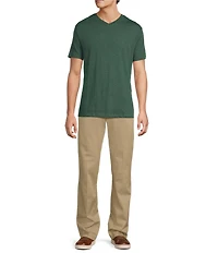 Roundtree & Yorke Solid Cloud Short Sleeve V-Neck T-Shirt